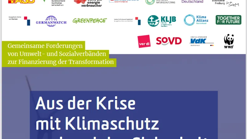 Aus der Krise mit Klimaschutz und sozialer Sicherheit